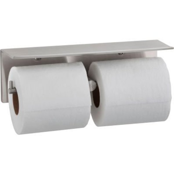Bobrick Bobrick Double Roll Toilet Tissue Dispenser W/ Utility Shelf, Surface Mounted - B-540